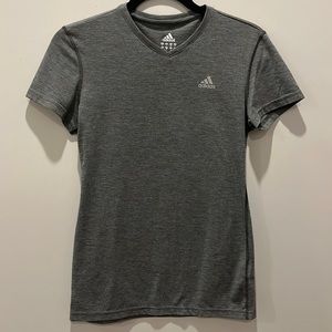 Adidas Short Sleeve Running Top, Light Grey, Size S, EUC